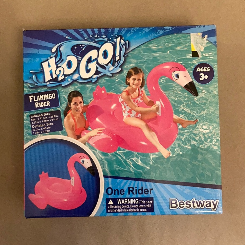 NEW H2O GO Flamingo Rider - Inflatable Pool Float - Picture 2 of 4